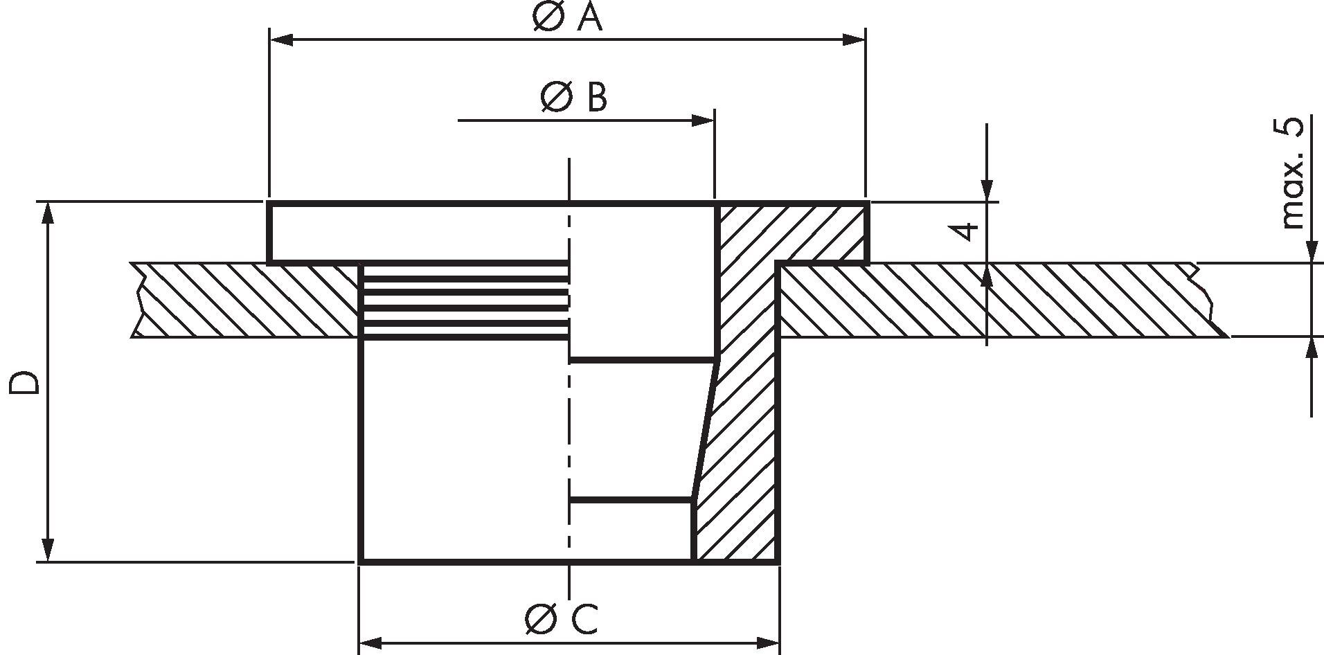 Hydac RDF42 Rohrdurchführung – TPE-Dichtung für Hydrauliktanks