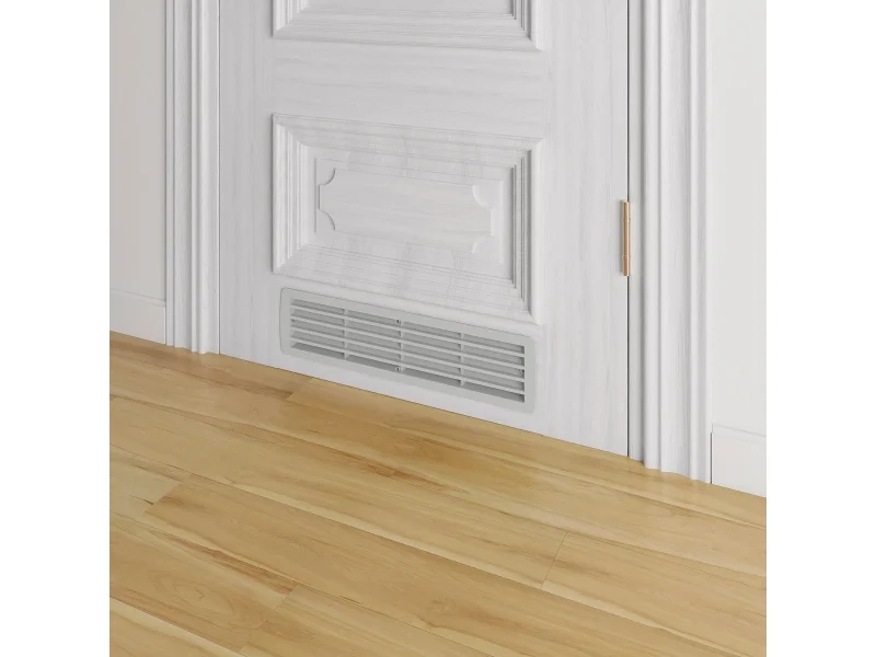 MS Beschläge Tür-Lüftungsgitter Kunststoff – Lichtgrau, 457 × 92 mm