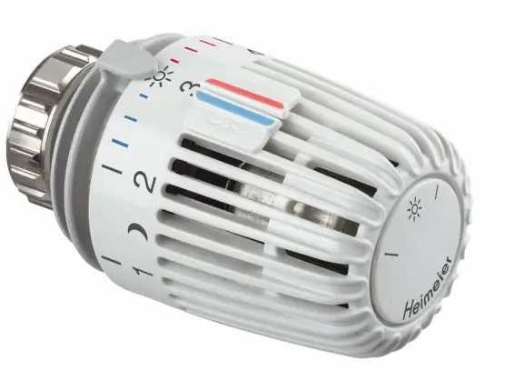 Heimeier Thermostatkopf Typ K mit festem Fühler – Weiß