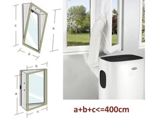 Hot Air Stop Fensterabdichtung BC01AIRSTPFE für mobile Klimageräte – Weiß
