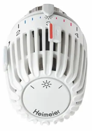 Heimeier Thermostatkopf Typ K mit festem Fühler – Weiß