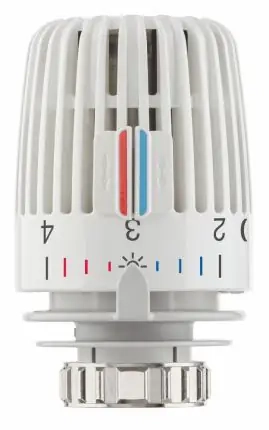 Heimeier Thermostatkopf Typ K mit festem Fühler – Weiß